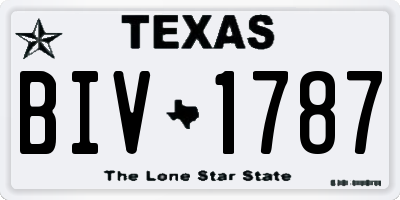 TX license plate BIV1787