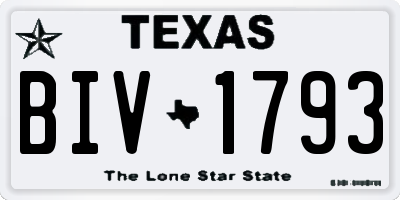 TX license plate BIV1793