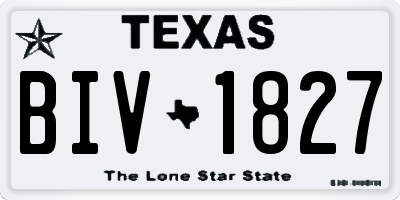 TX license plate BIV1827