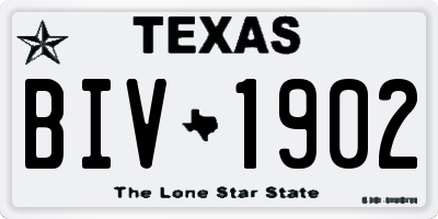 TX license plate BIV1902