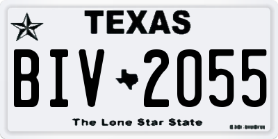TX license plate BIV2055