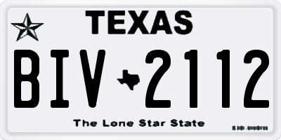 TX license plate BIV2112