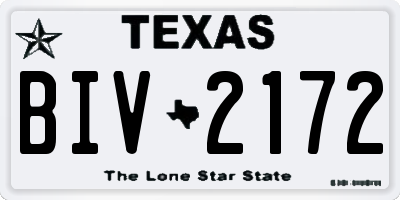 TX license plate BIV2172