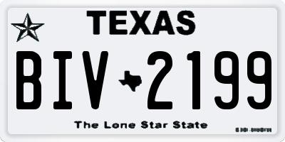 TX license plate BIV2199