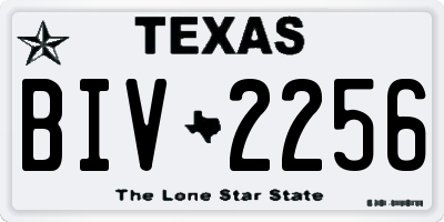 TX license plate BIV2256