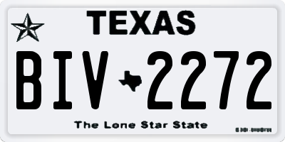 TX license plate BIV2272