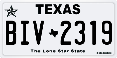 TX license plate BIV2319