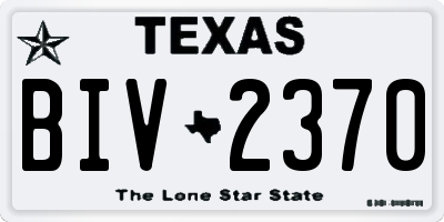 TX license plate BIV2370