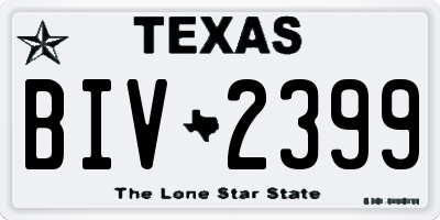 TX license plate BIV2399