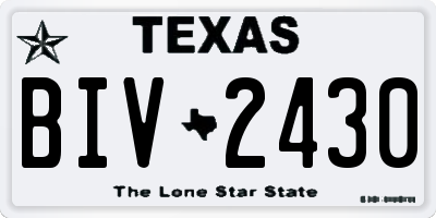 TX license plate BIV2430