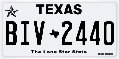 TX license plate BIV2440