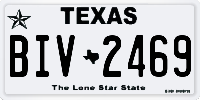 TX license plate BIV2469