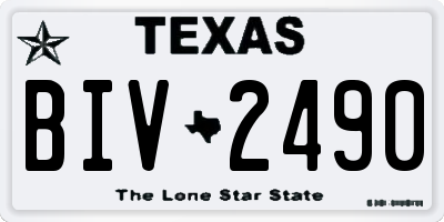 TX license plate BIV2490