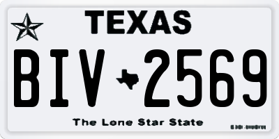 TX license plate BIV2569