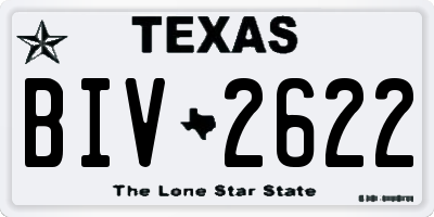 TX license plate BIV2622