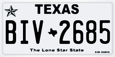 TX license plate BIV2685