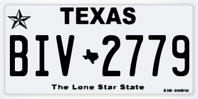 TX license plate BIV2779