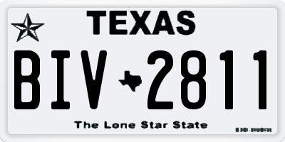 TX license plate BIV2811
