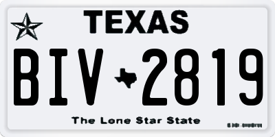 TX license plate BIV2819