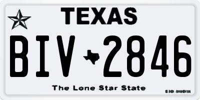 TX license plate BIV2846