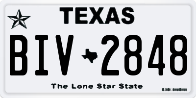 TX license plate BIV2848