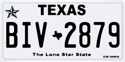 TX license plate BIV2879