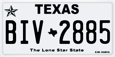 TX license plate BIV2885