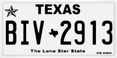 TX license plate BIV2913