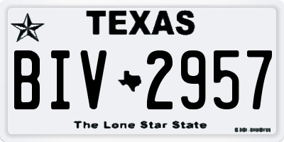 TX license plate BIV2957