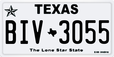 TX license plate BIV3055