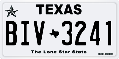 TX license plate BIV3241