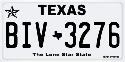 TX license plate BIV3276