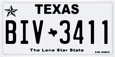 TX license plate BIV3411