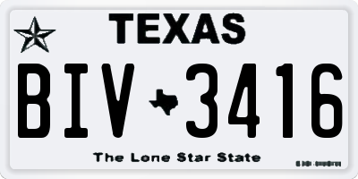 TX license plate BIV3416