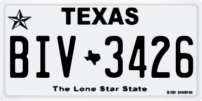 TX license plate BIV3426