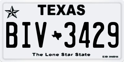 TX license plate BIV3429