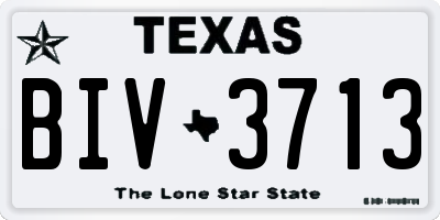 TX license plate BIV3713