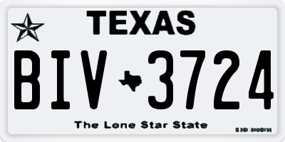 TX license plate BIV3724