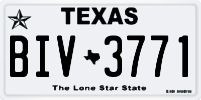 TX license plate BIV3771