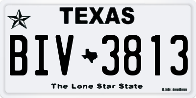 TX license plate BIV3813