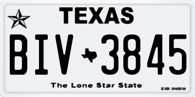 TX license plate BIV3845