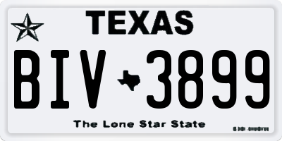 TX license plate BIV3899