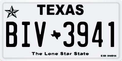 TX license plate BIV3941