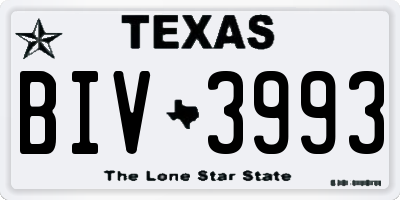 TX license plate BIV3993