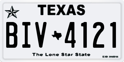 TX license plate BIV4121