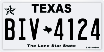 TX license plate BIV4124