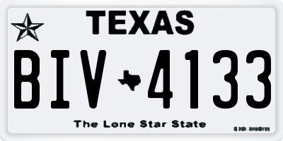 TX license plate BIV4133