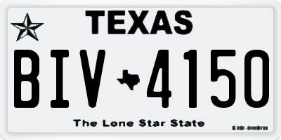 TX license plate BIV4150