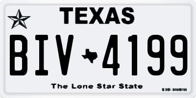 TX license plate BIV4199