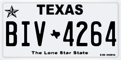 TX license plate BIV4264